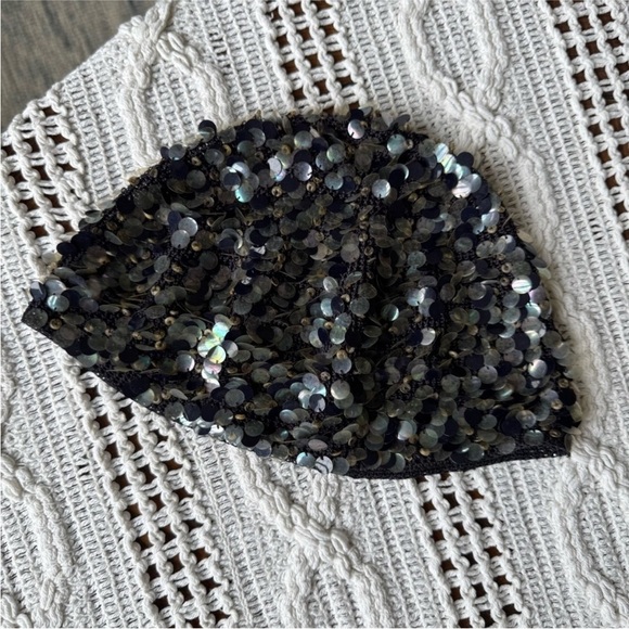 Vintage Black Sequin Hat main image 5